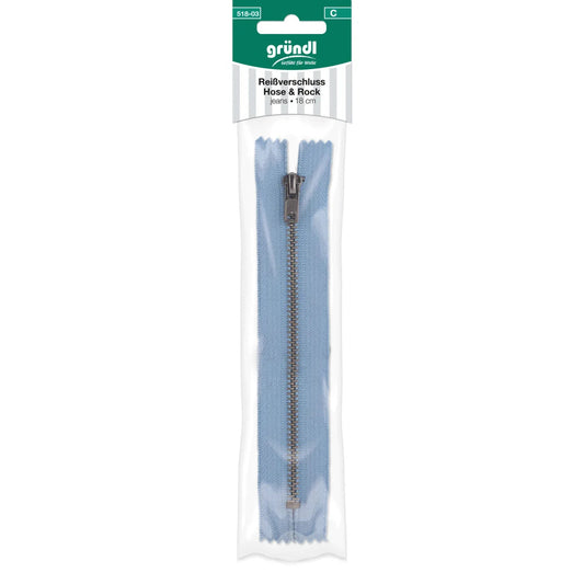 Reißverschluss Hose und Rock, 18cm Gründl
