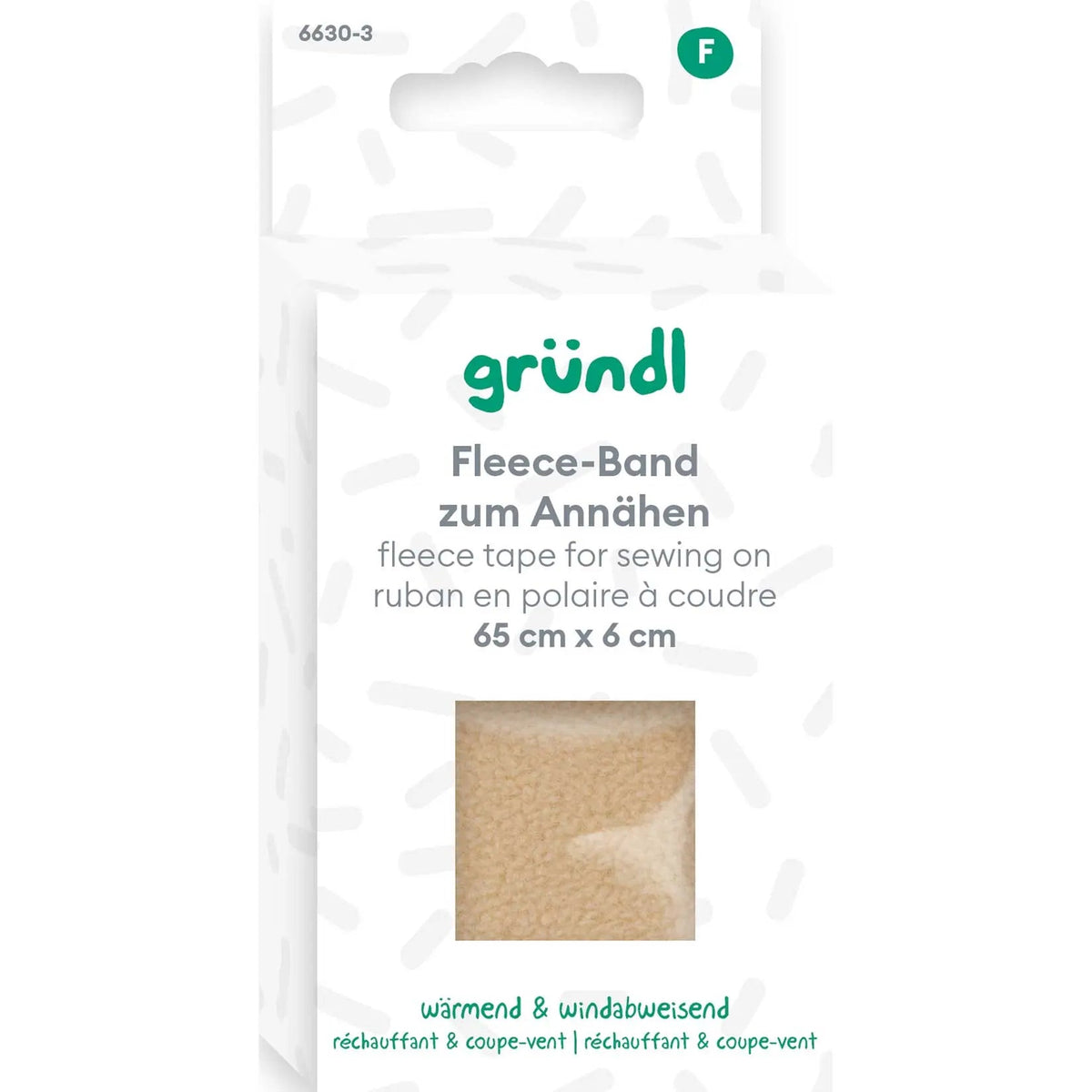 Gründl Fleece Band zum Annähen, 65 x 6 cm Gründl