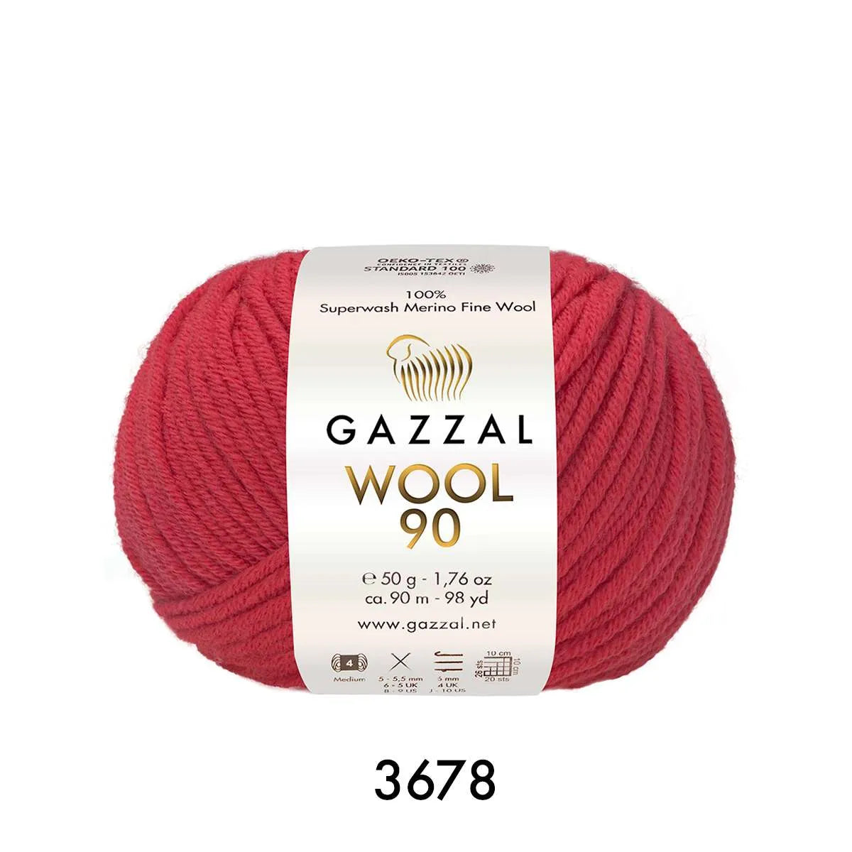 Gazzal Wool 90 Merinowolle Gazzal