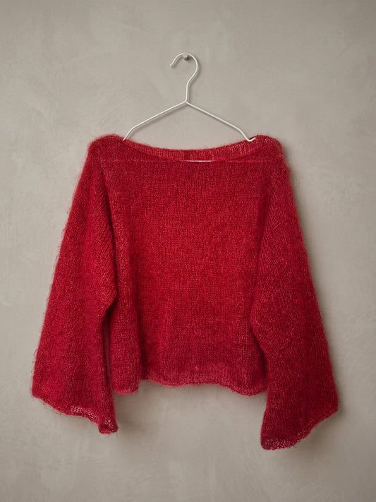 Leichter Mohair Pullover für den Sommer handgestrickt