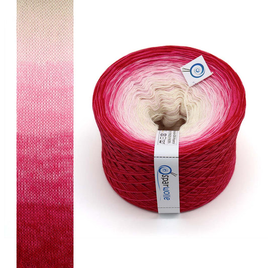 Bobbel Farbverlaufsgarn, Vivid Love, 50% Baumwolle SparWolle