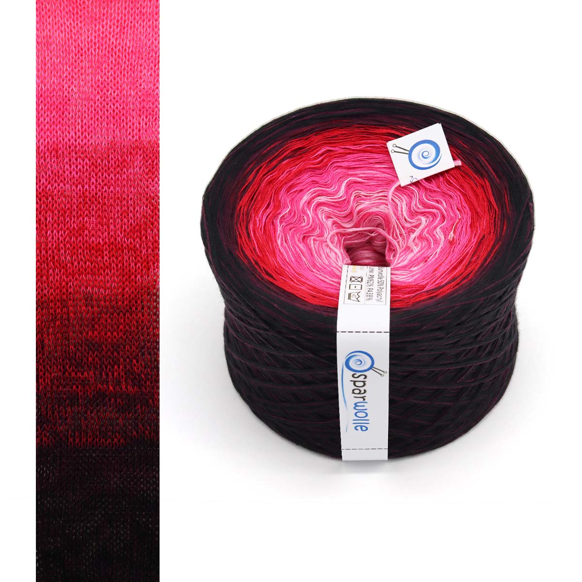 Bobbel Farbverlaufsgarn, Vivid Love, 50% Baumwolle SparWolle