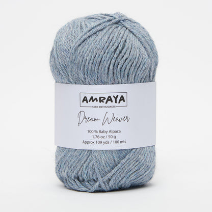 Strickset „Labradorit Pullover“ – mit Baby Alpaka Dream Weaver Wolle + PDF Anleitung Amraya