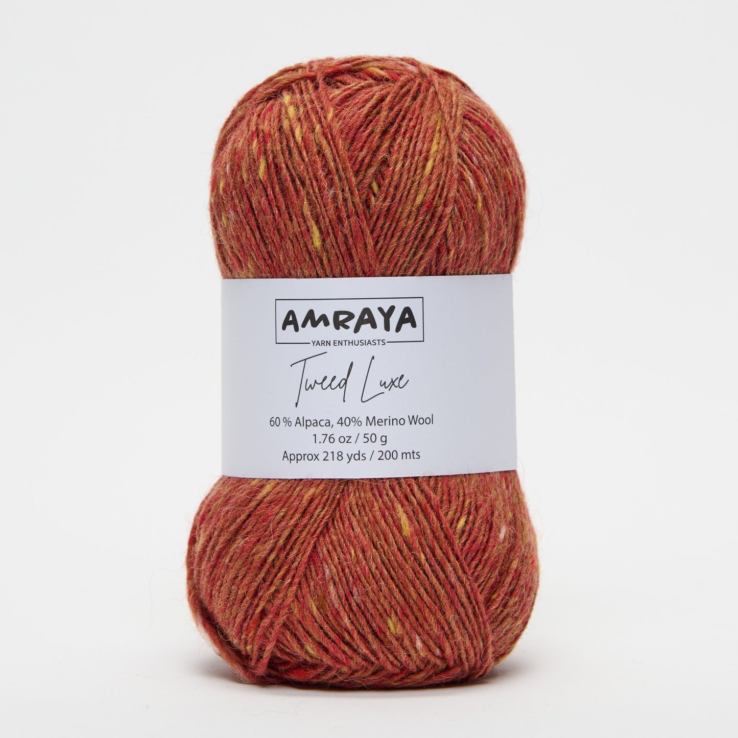 Strickset „Glowing garnet Pullunder“ – mit Tweed Luxe Alpaka Merinowolle Mix + PDF Anleitung Amraya