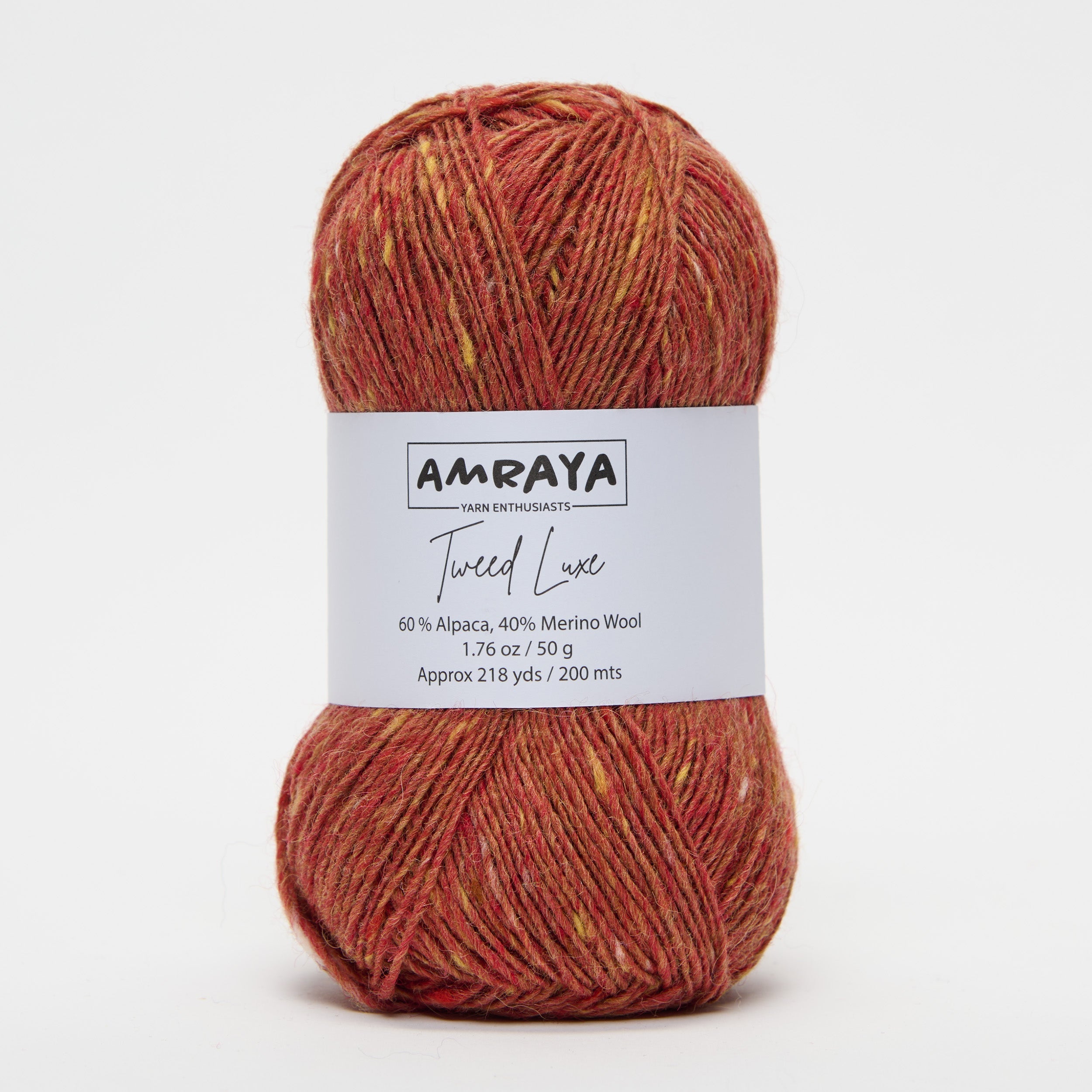 Strickset „Glowing garnet Pullunder“ – mit Tweed Luxe Alpaka Merinowolle Mix + PDF Anleitung Amraya