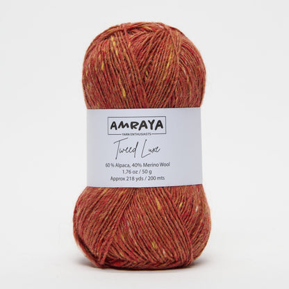 Strickset „Glowing garnet Pullunder“ – mit Tweed Luxe Alpaka Merinowolle Mix + PDF Anleitung Amraya