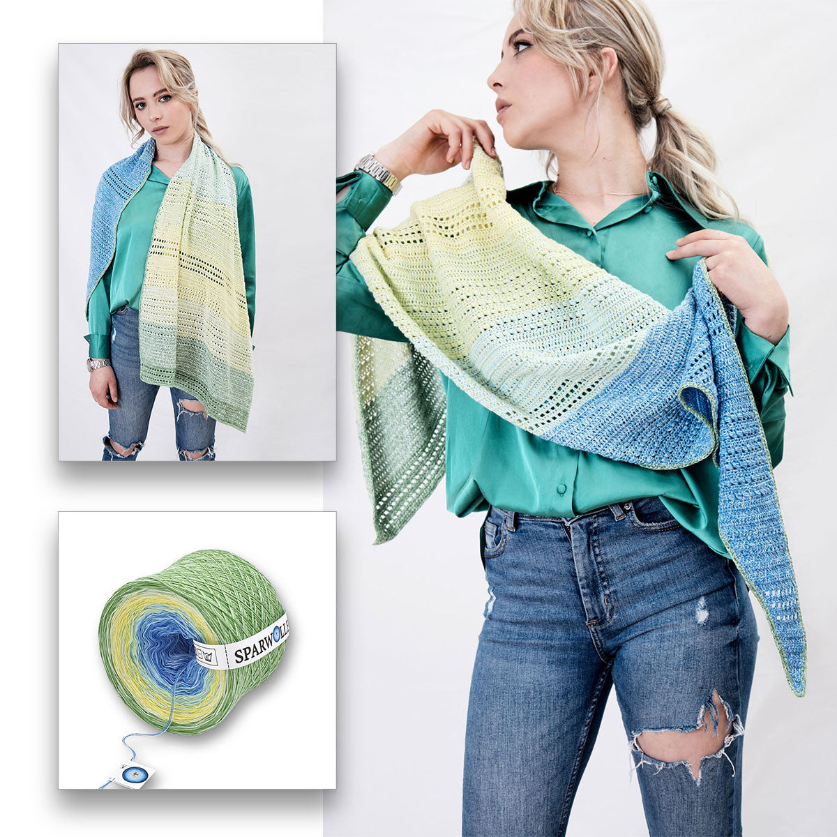 Bobbel Farbverlaufsgarn, Sonderedition, 50% Baumwolle SparWolle