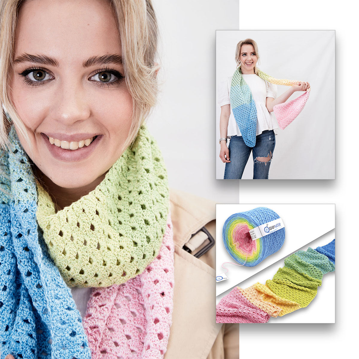Bobbel Farbverlaufsgarn, Sonderedition II, 50% Baumwolle SparWolle