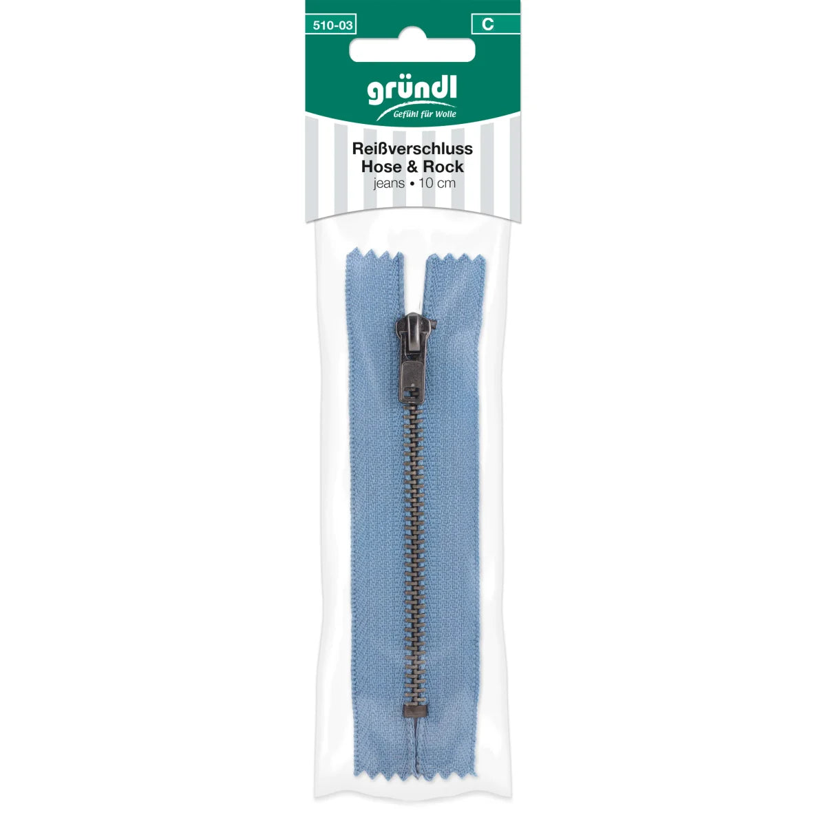 Reißverschluss Hose und Rock, 10 cm Gründl