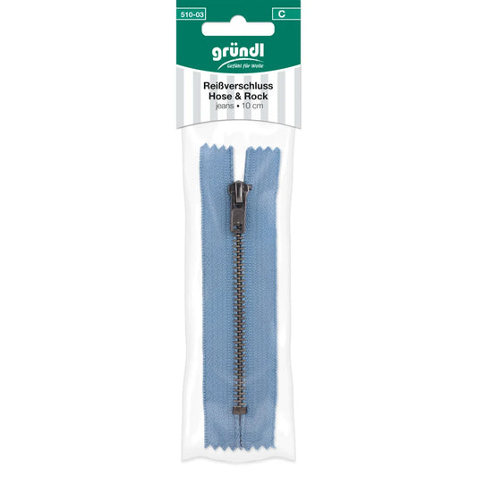 Reißverschluss Hose und Rock, 10 cm Gründl