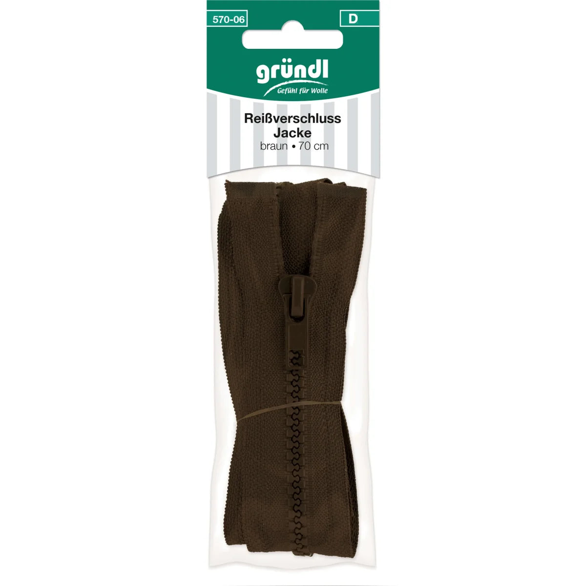Reissverschluss Jacken, 70 cm Gründl