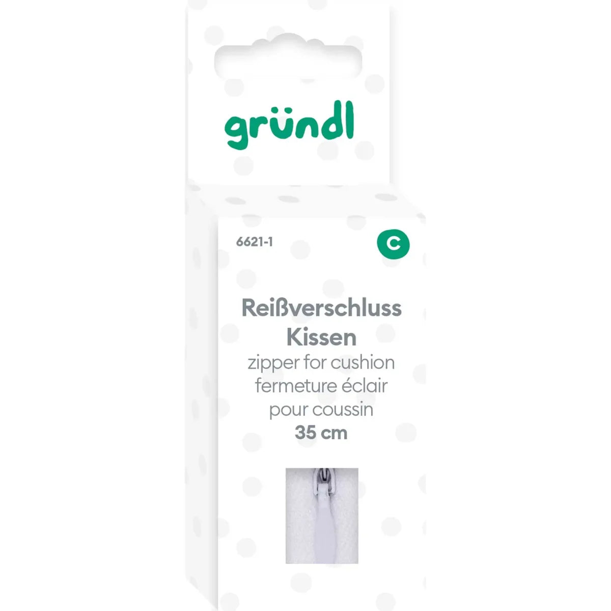 Reißverschluss Kissen, 35 cm Gründl