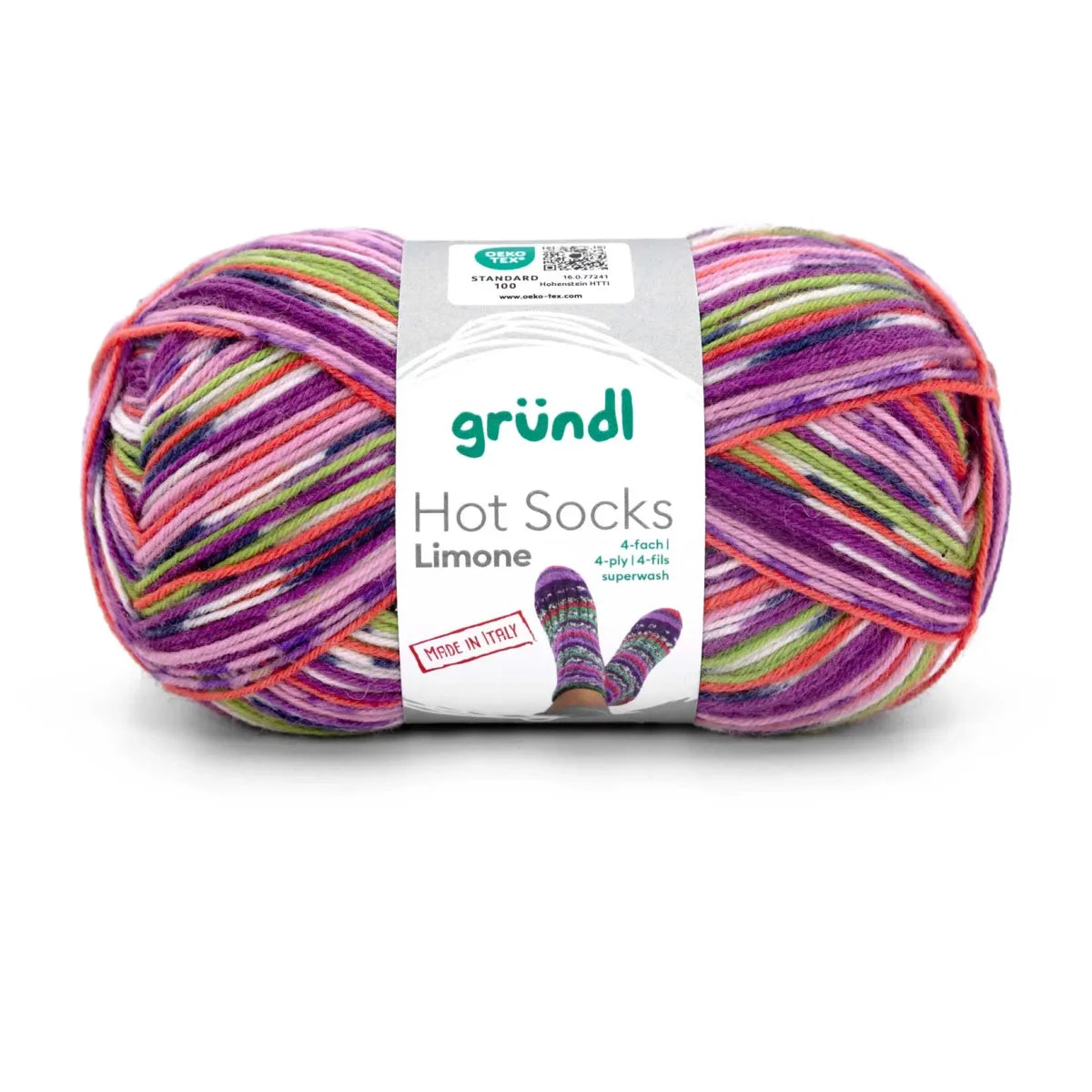 Gründl Hot Socks Limone, 4-fach Gründl