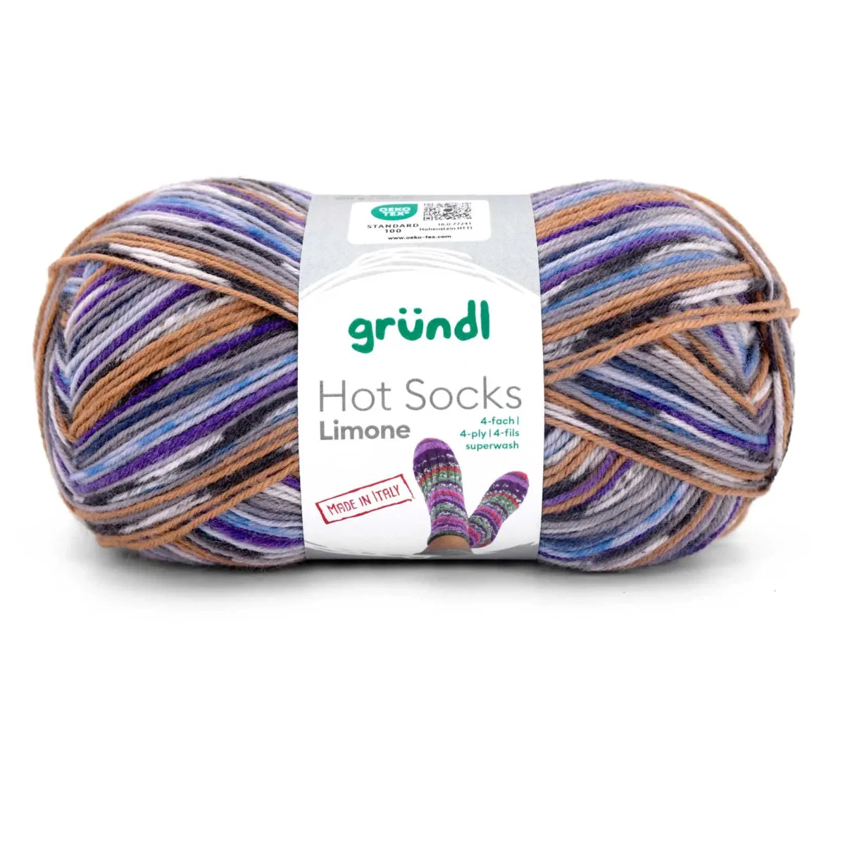 Gründl Hot Socks Limone, 4-fach Gründl