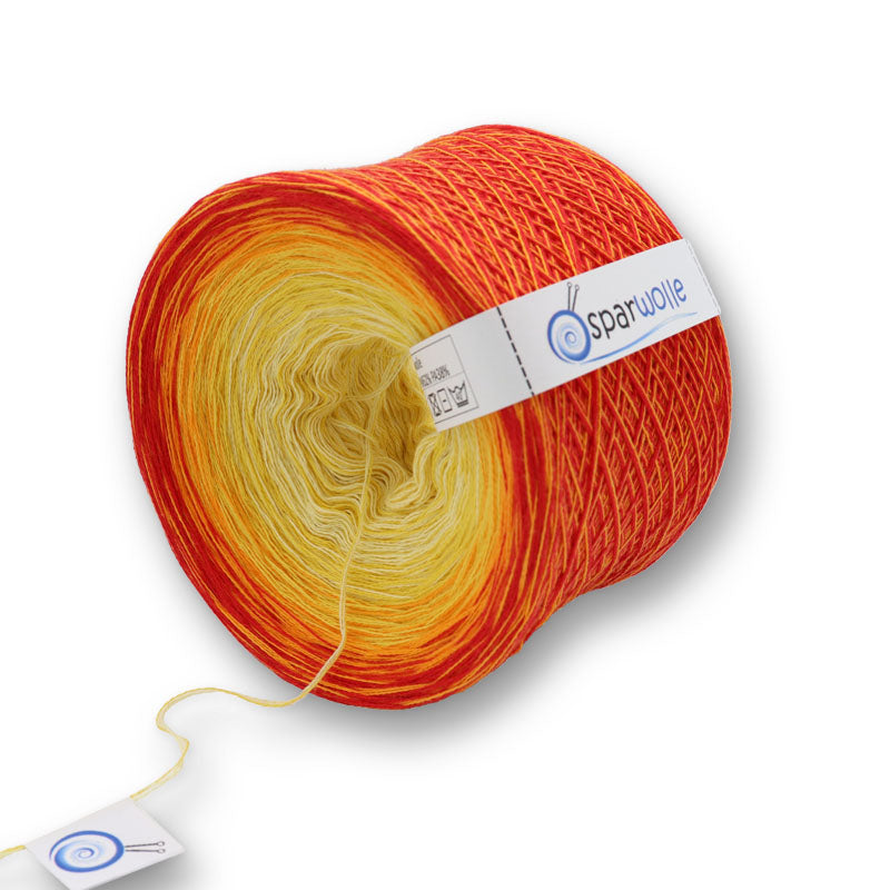 Bobbel Farbverlaufsgarn, 100% Baumwolle SparWolle
