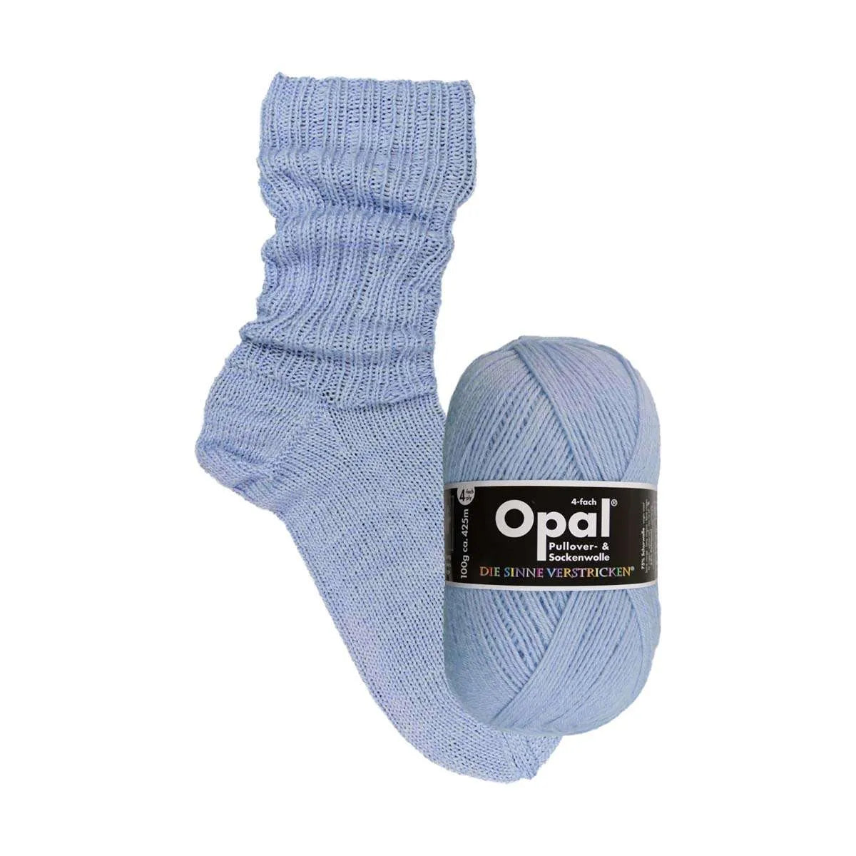 Opal Sockenwolle, uni 4-fädig Opal