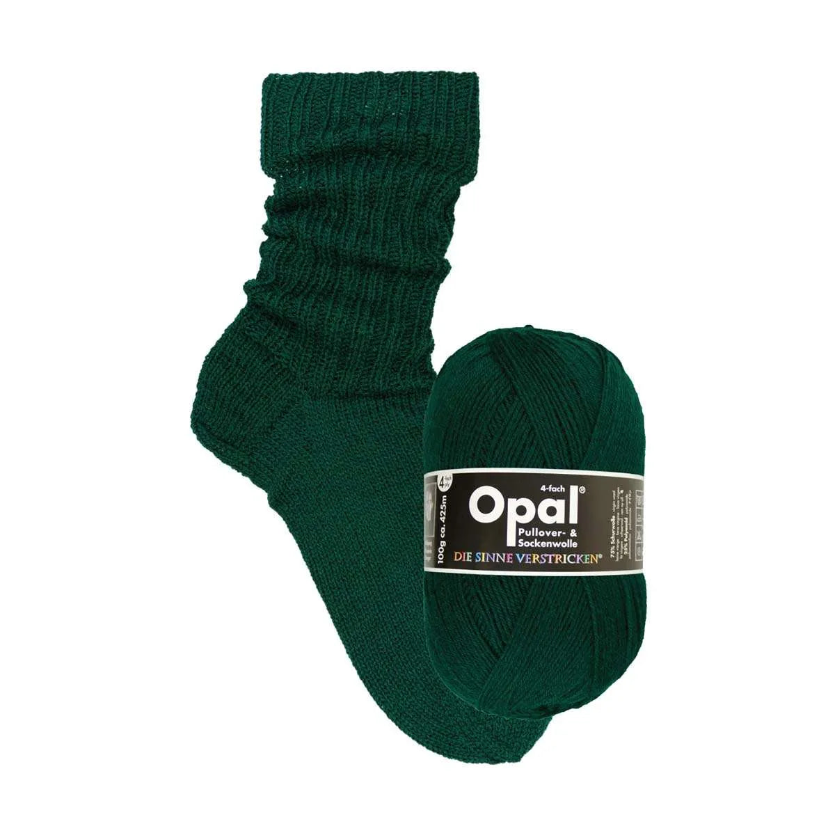 Opal Sockenwolle, uni 4-fädig Opal