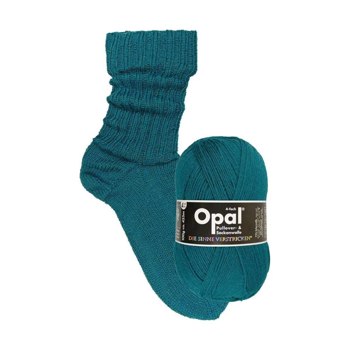 Opal Sockenwolle, uni 4-fädig Opal