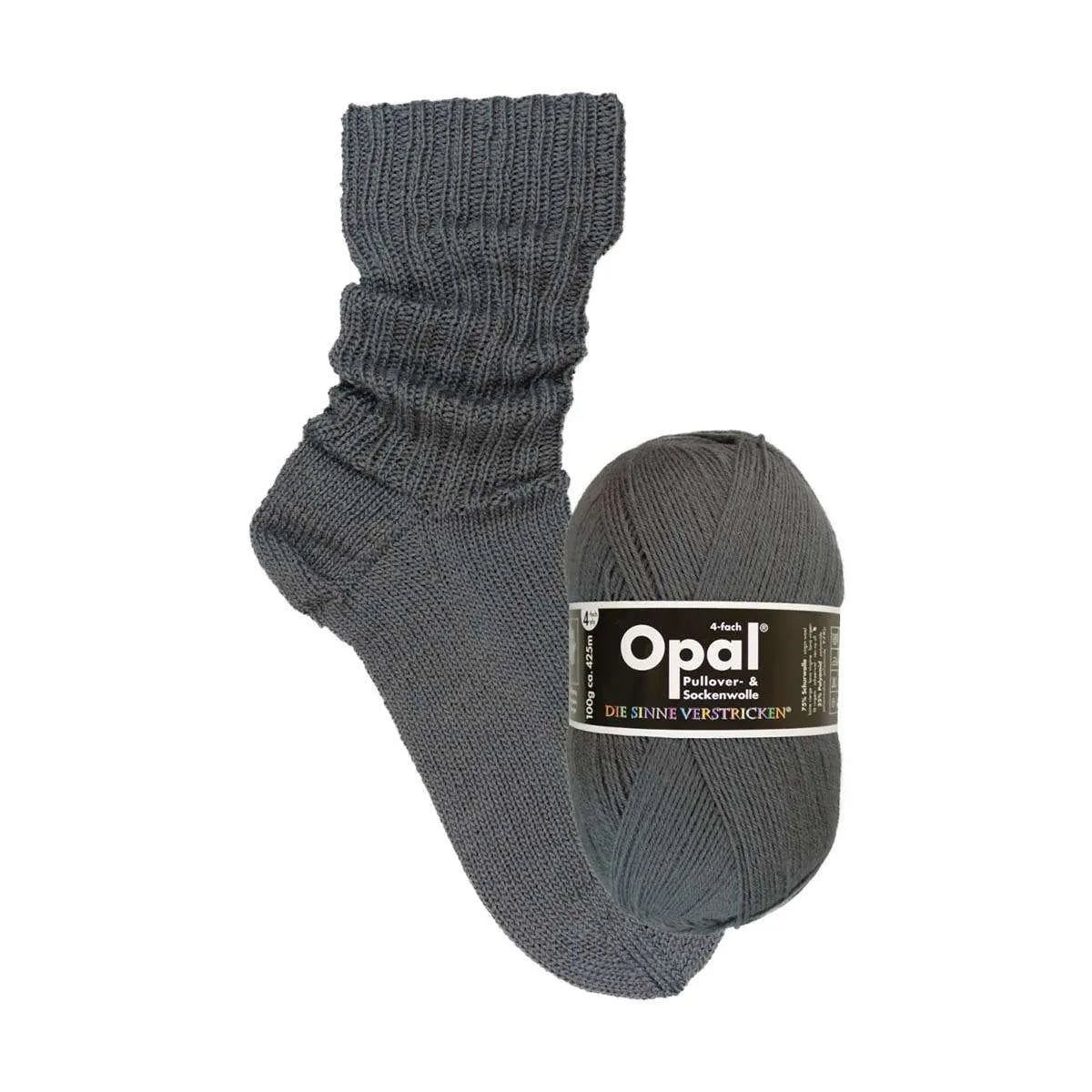 Opal Sockenwolle, uni 4-fädig Opal