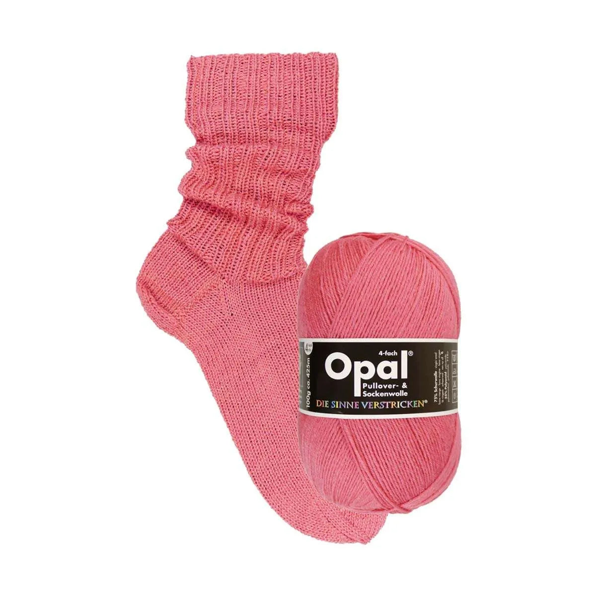 Opal Sockenwolle, uni 4-fädig Opal