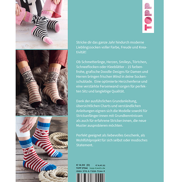Colorwork-Socken stricken Topp