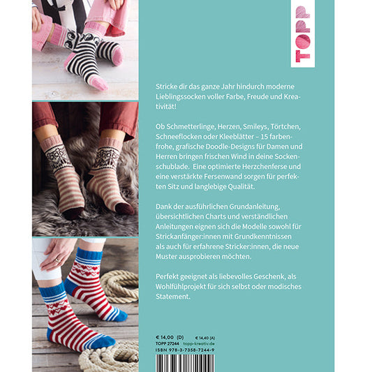 Colorwork-Socken stricken Topp