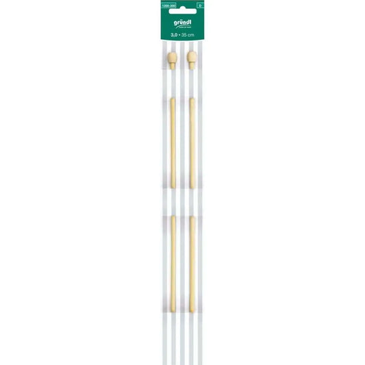 [1358-35-3] Gründl Jackenstricknadeln Bambus De Luxe 35 cm (3,00 mm)