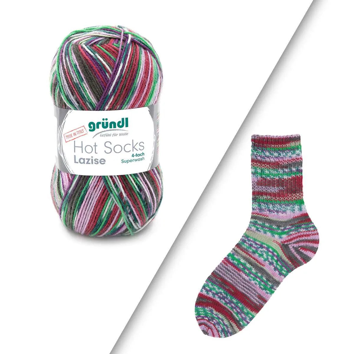 Gründl Sockenwolle, Hot Socks Lazise, 4-fach Gründl