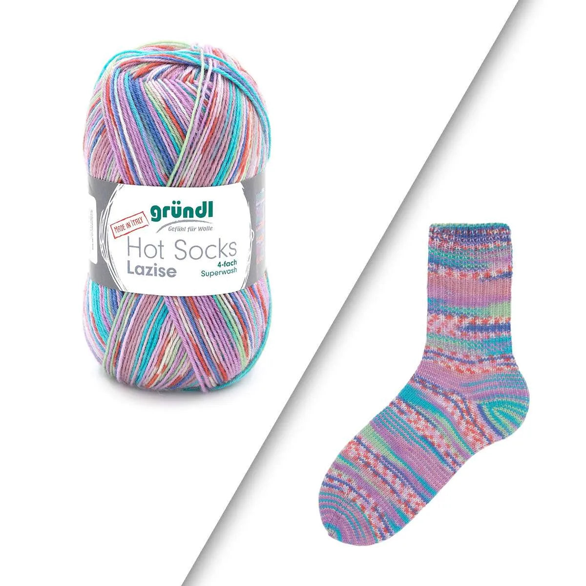 Gründl Sockenwolle, Hot Socks Lazise, 4-fach Gründl