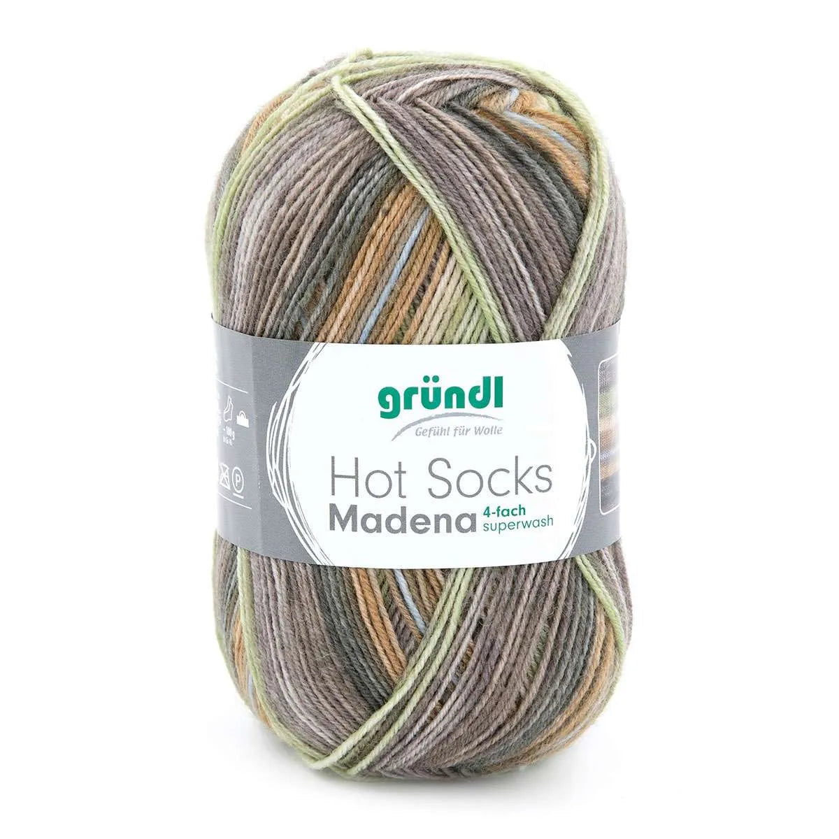 Gründl Sockenwolle, Hot Socks Madena, 4-fach Gründl
