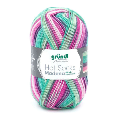 Gründl Sockenwolle, Hot Socks Madena, 4-fach Gründl