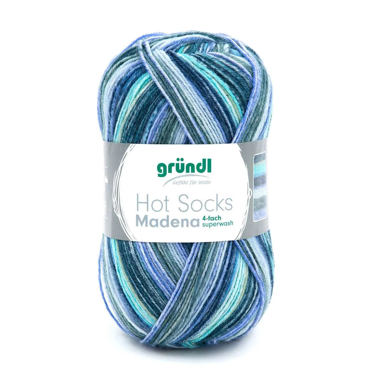 Gründl Sockenwolle, Hot Socks Madena, 4-fach Gründl