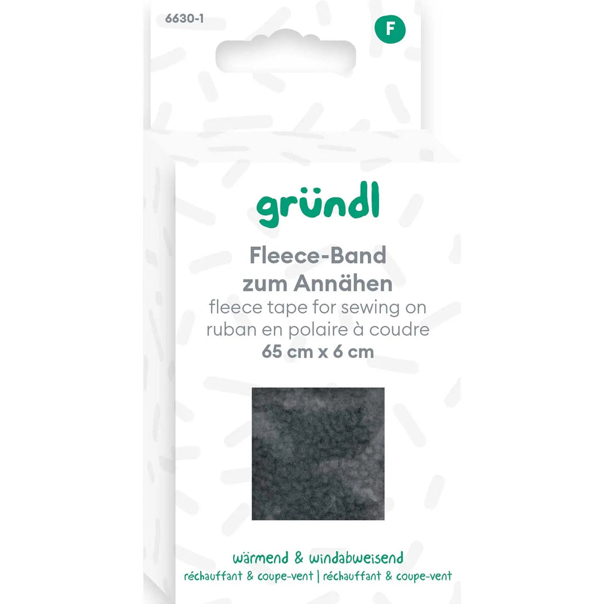 Gründl Fleece Band zum Annähen, 65 x 6 cm Gründl