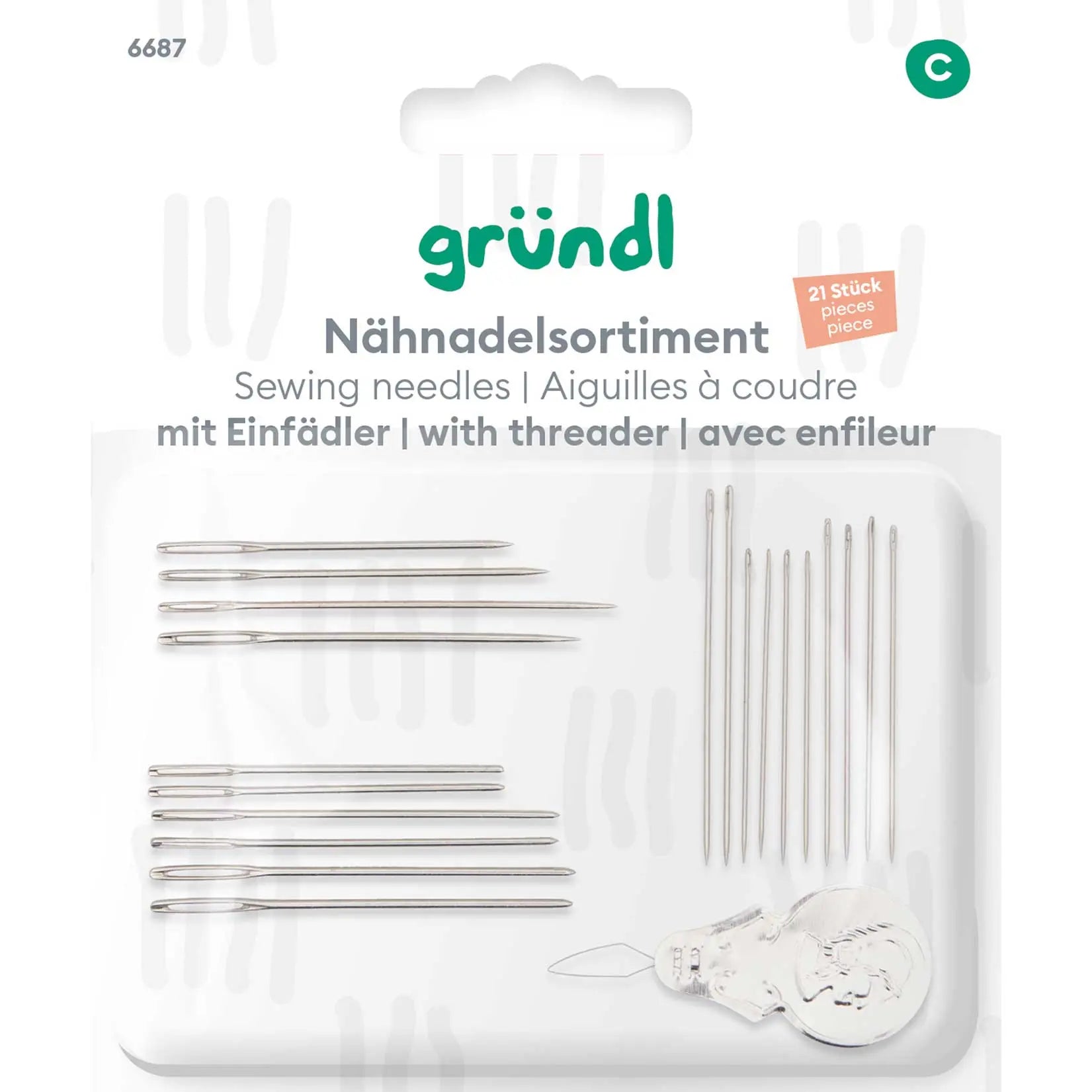 Gründl Nähnadelsortiment mit Einfädler Gründl
