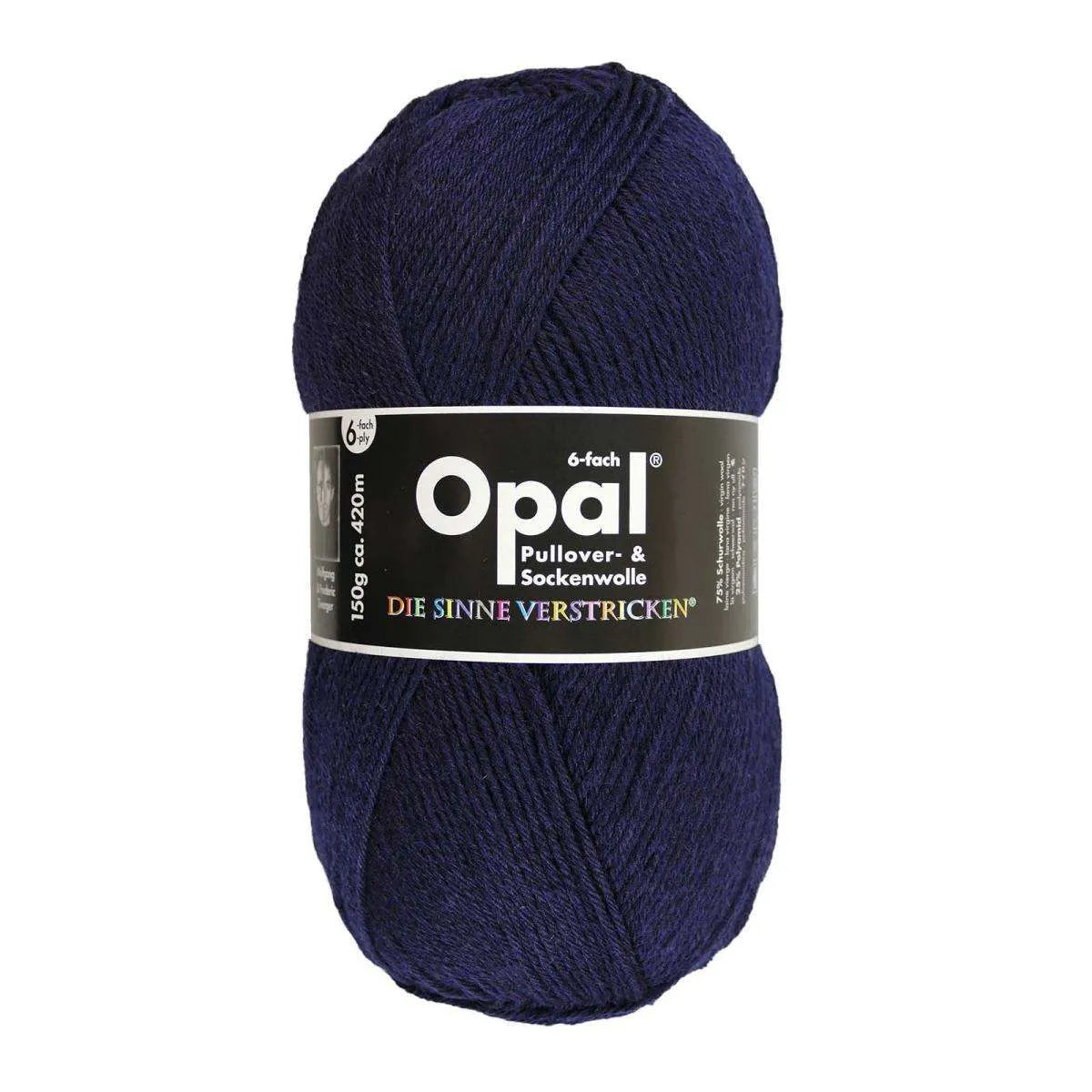 Opal Sockenwolle, uni 6-fädig Opal