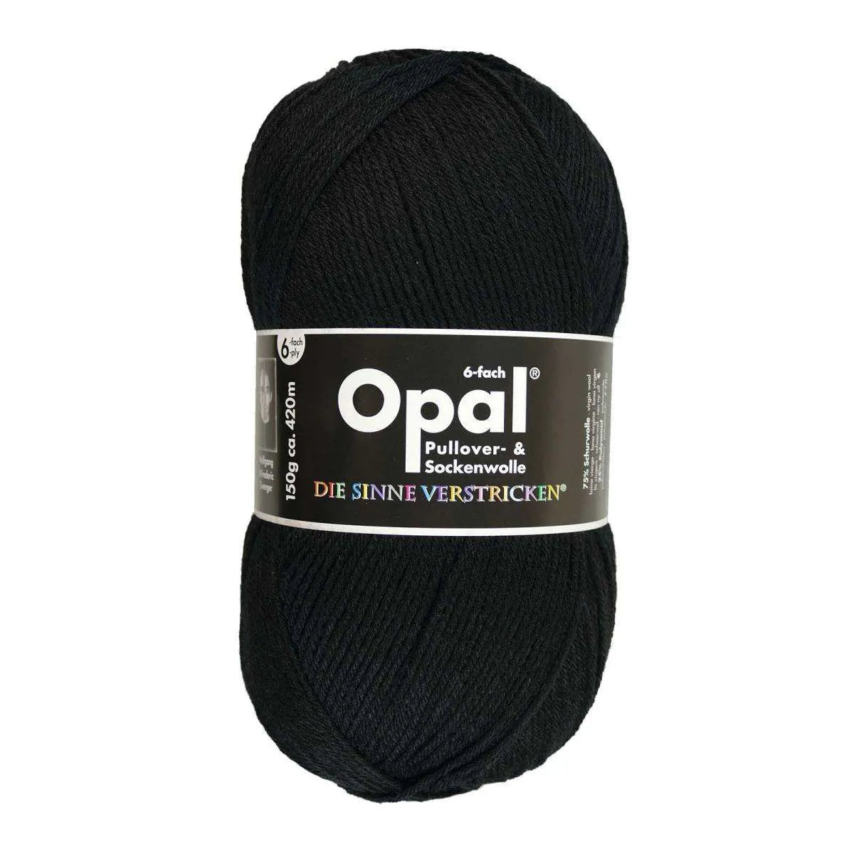 Opal Sockenwolle, uni 6-fädig Opal