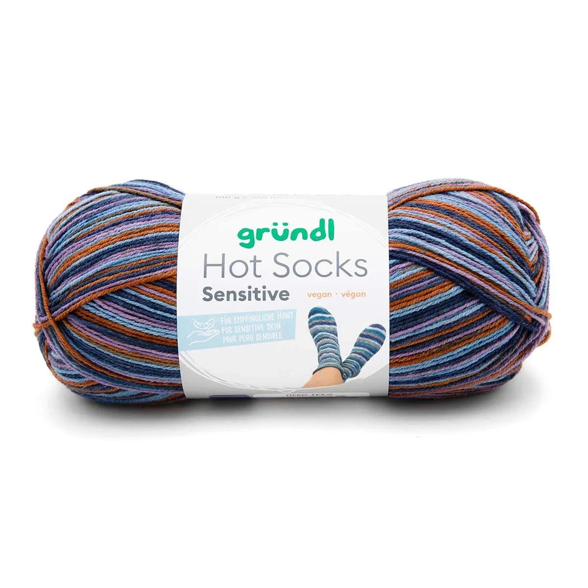 Gründl Sockenwolle mit Baumwolle, Hot Socks Sensitive Gründl