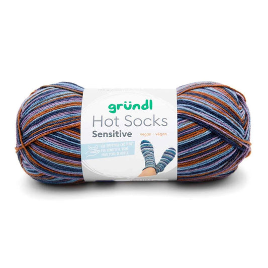 Gründl Sockenwolle mit Baumwolle, Hot Socks Sensitive Gründl