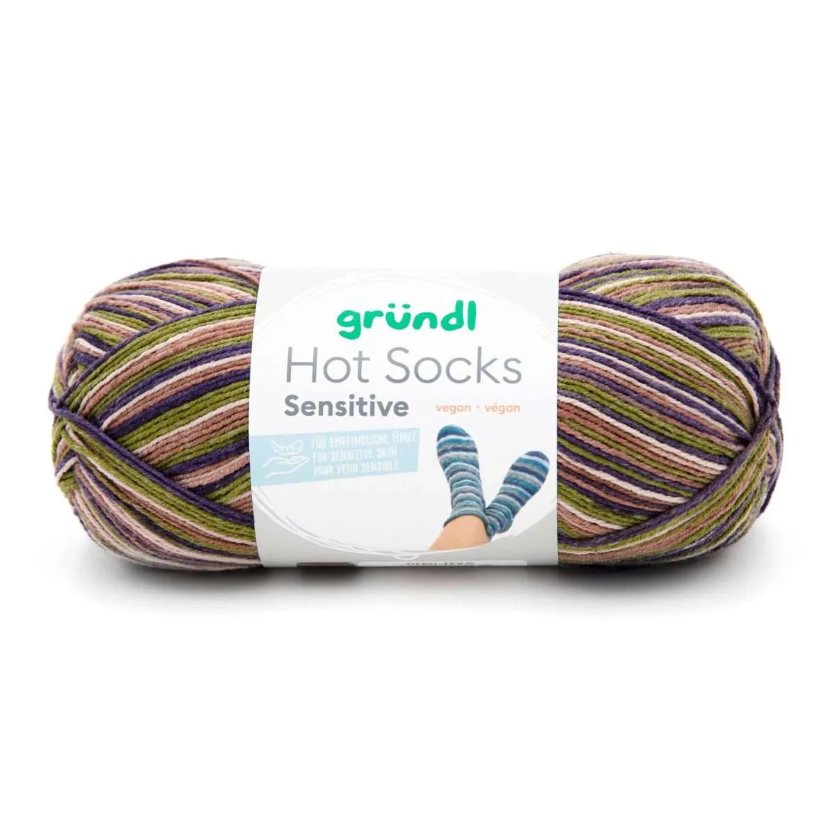 Gründl Sockenwolle mit Baumwolle, Hot Socks Sensitive Gründl