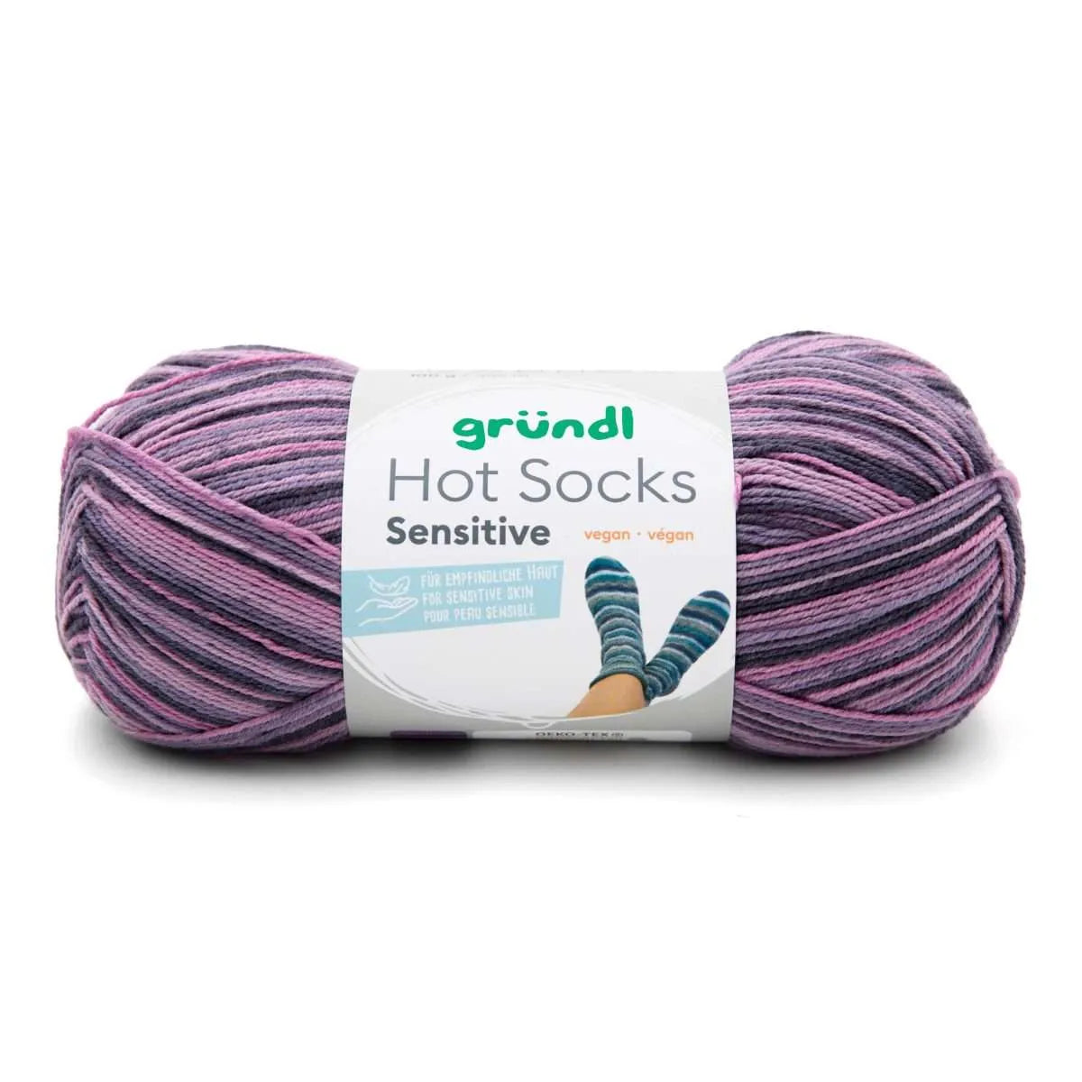 Gründl Sockenwolle mit Baumwolle, Hot Socks Sensitive Gründl