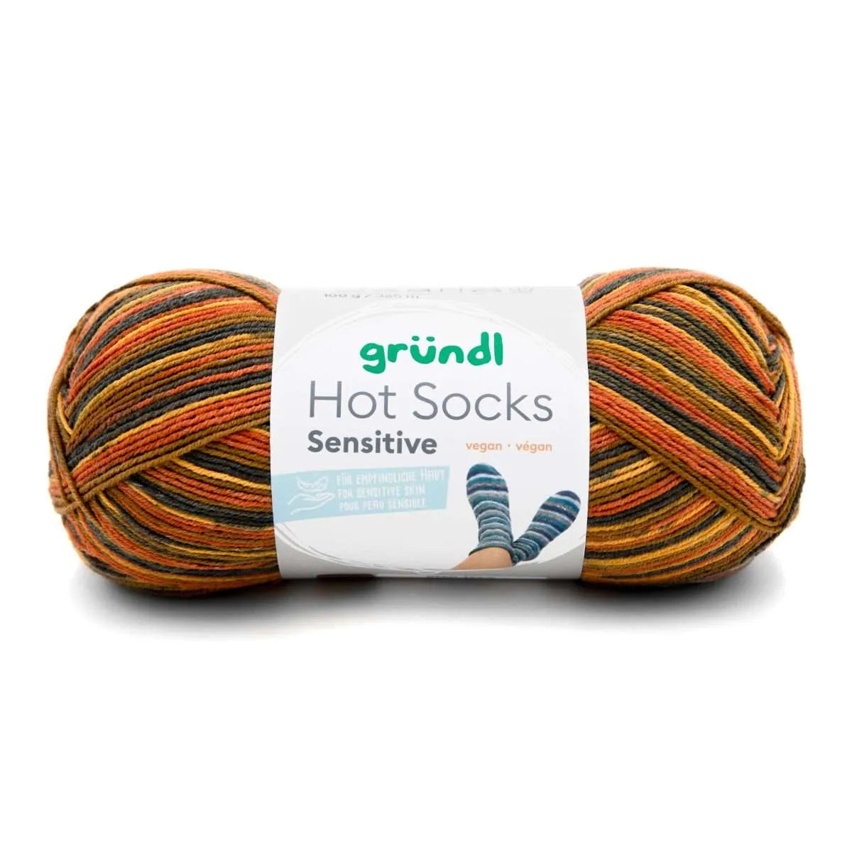Gründl Sockenwolle mit Baumwolle, Hot Socks Sensitive Gründl