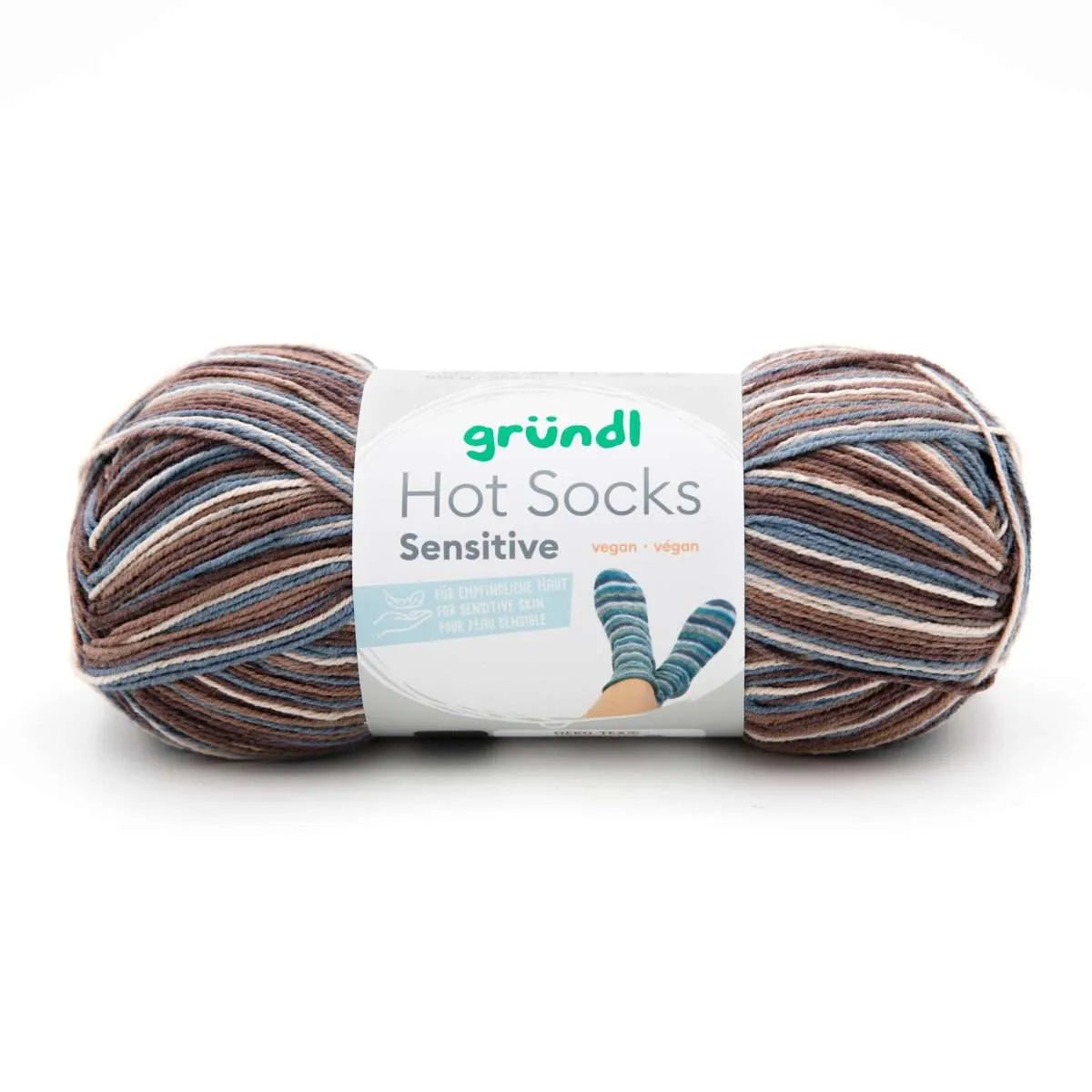 Gründl Sockenwolle mit Baumwolle, Hot Socks Sensitive Gründl