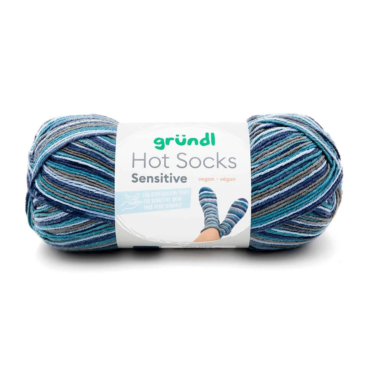 Gründl Sockenwolle mit Baumwolle, Hot Socks Sensitive Gründl