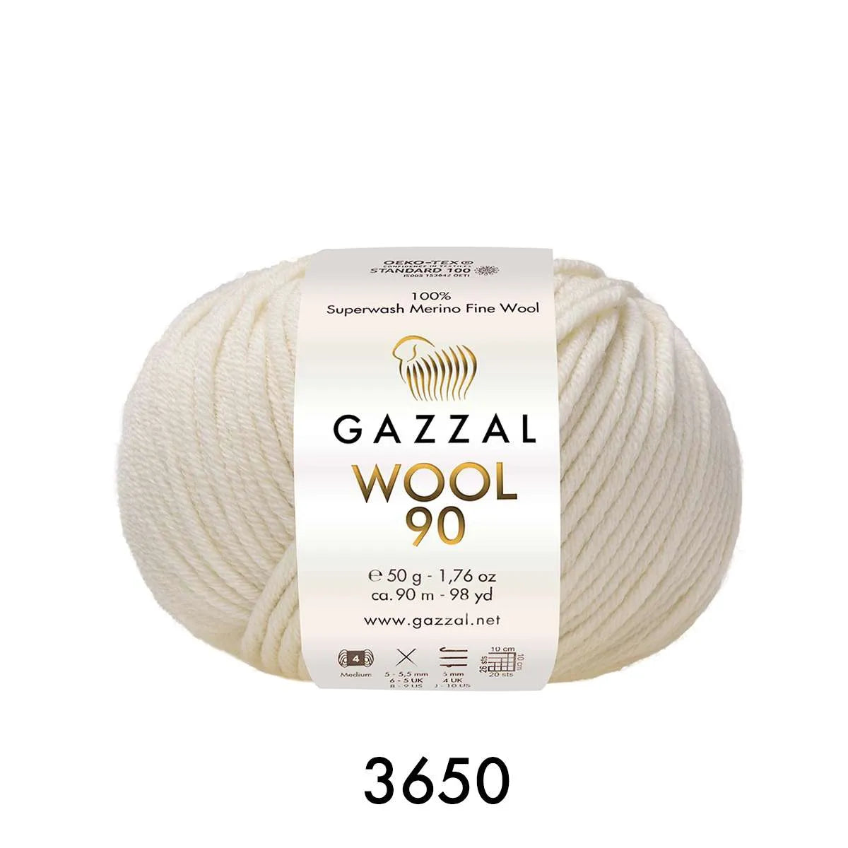 Gazzal Wool 90 Merinowolle Gazzal