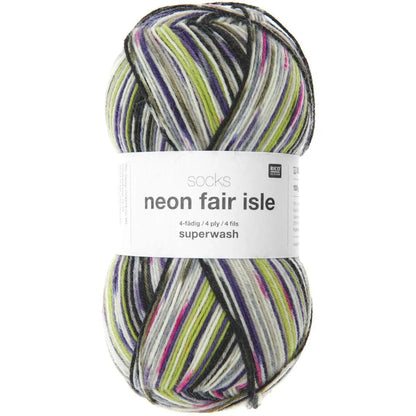 Rico Design Socks Neon Fair Isle 4-fädig Sockenwolle Rico Design