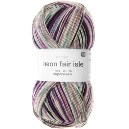 Rico Design Socks Neon Fair Isle 4-fädig Sockenwolle Rico Design