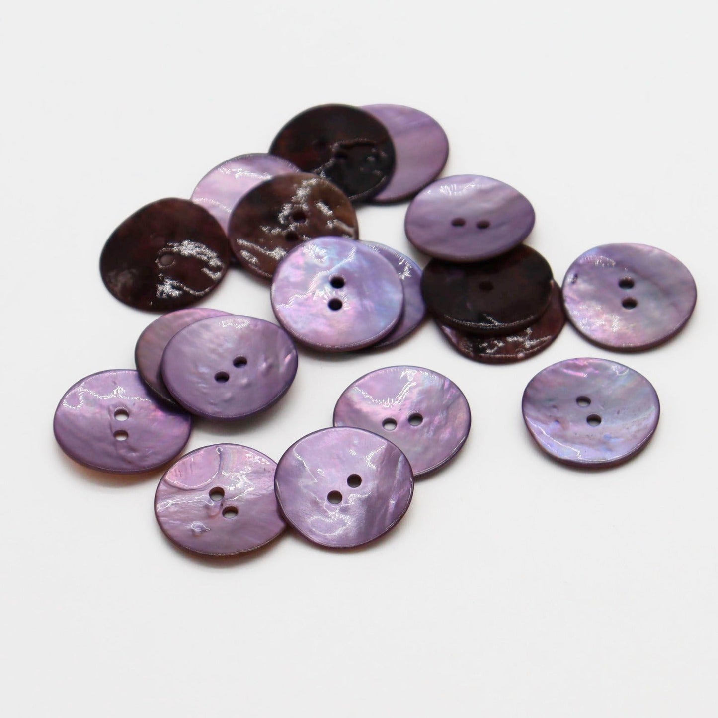 Gefärbte Perlmuttknöpfe Mauve SparWolle