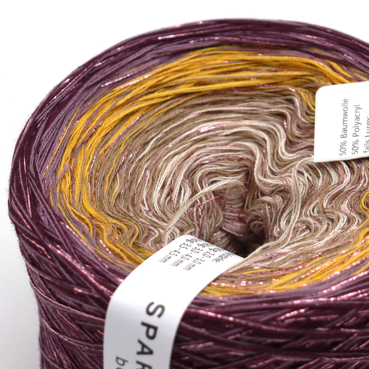 Bobbelwolle mit Farbverlauf Amberlight, 3-, 4- und 5-fädig bis 5000m SparWolle