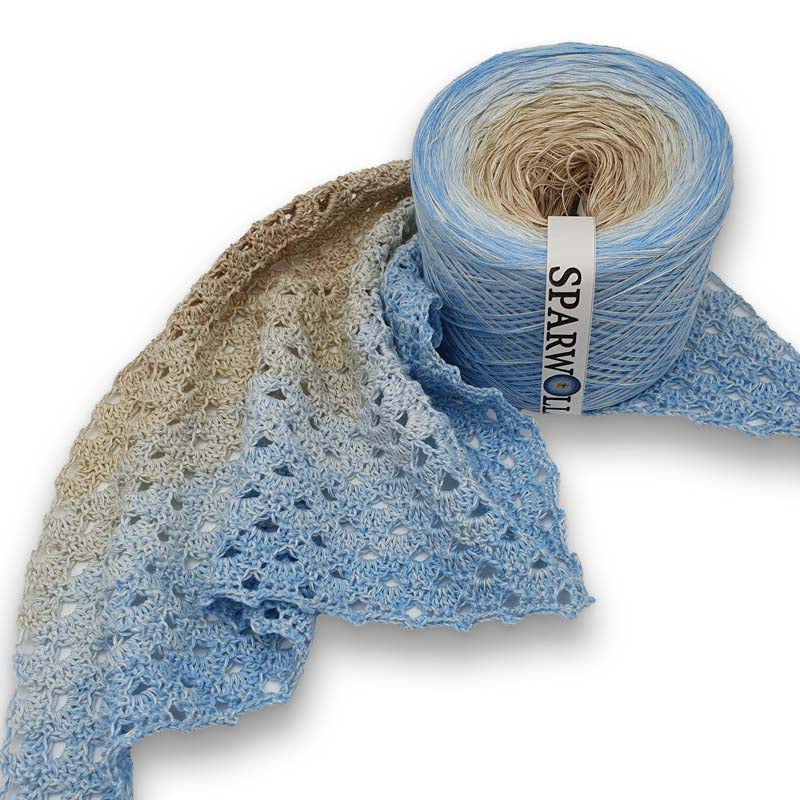 Bobbel Farbverlaufsgarn Cremic, 50% Baumwolle SparWolle