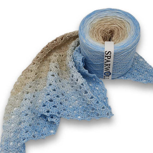 Bobbel Farbverlaufsgarn Cremic, 50% Baumwolle SparWolle